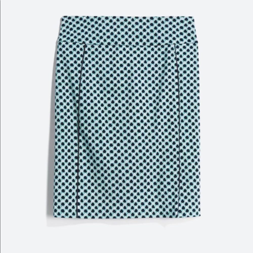 Large teal straight skirt